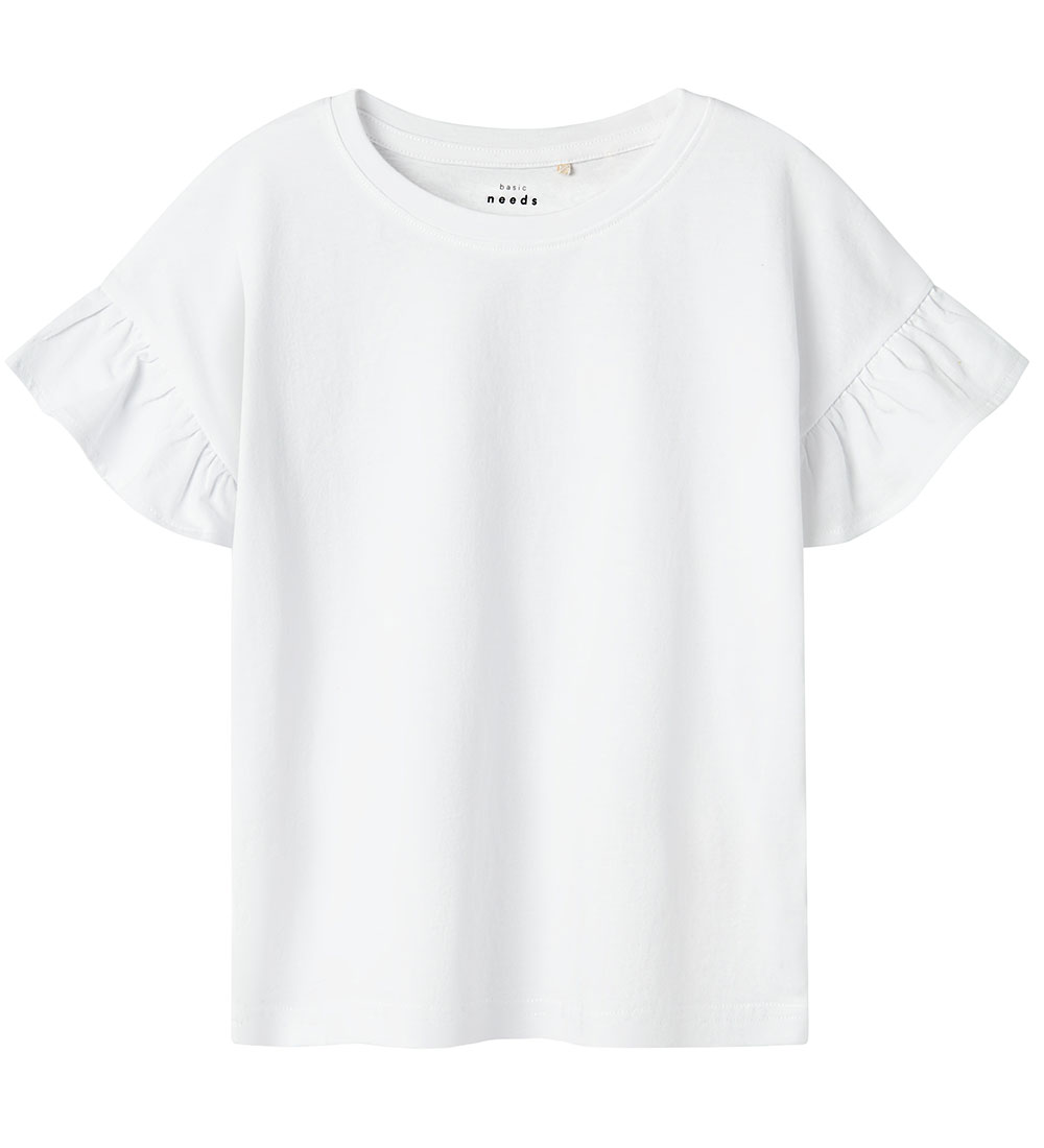 Name It T-Shirt - NkfVilukka - Bright White - Name It - 9-10 jaar (134-140) - T-Shirts