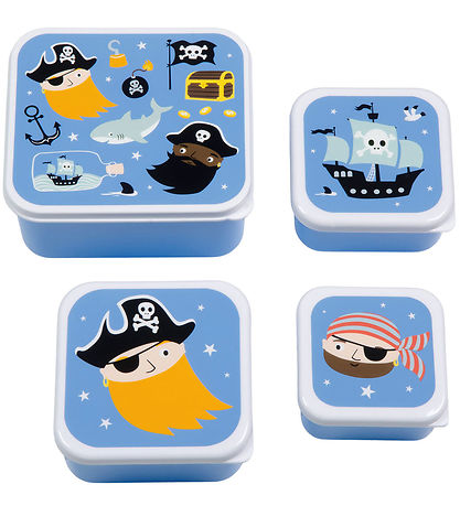 A Little Lovely Company Madkassesæt - 4 stk - Pirates