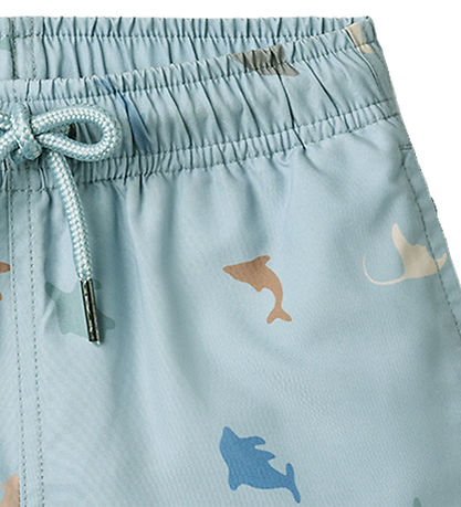 Wheat Swim Shorts - Hansi - Soft Blue Sea Life