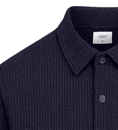 Grunt Skjorte - Vaflet - GRAlfred - Navy Grunt Skjorte - Vaflet - GRAlfred - Navy