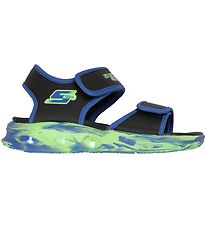 Skechers Sandaler m. Lys - Lights Sola - Sort/Blå Skechers Sandaler m. Lys - Lights Sola - Sort/Blå