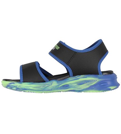 Skechers Sandaler m. Lys - Lights Sola - Sort/Blå Skechers Sandaler m. Lys - Lights Sola - Sort/Blå