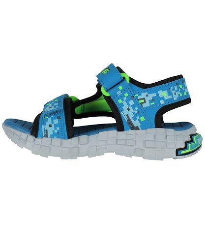 Sandales Skechers - MEGA Splash 4K - Noir/Bleu/Vert