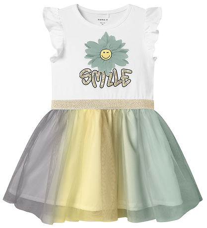Name It Kjole - Tyl - NmfArnina - Bright White Name It Kjole - Tyl - NmfArnina - Bright White