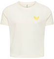Kids Only T-shirt - KogAnnbel Sun Life - Cloud Dancer/Lemon Kids Only T-shirt - KogAnnbel Sun Life - Cloud Dancer/Lemon