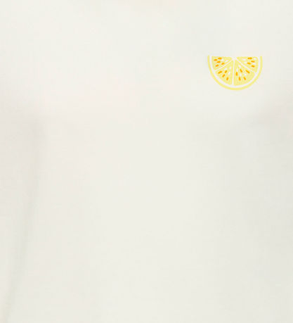Kids Only T-shirt - KogAnnbel Sun Life - Cloud Dancer/Lemon