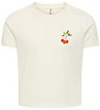 Kids Only T-shirt - KogAnnbel Sun Life - Cloud Dancer/Cherry Kids Only T-shirt - KogAnnbel Sun Life - Cloud Dancer/Cherry