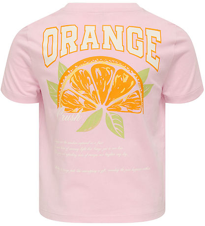 Kids Only T-shirt - KogAnnbell Sun Life - Roseate Spoonbi/Orange