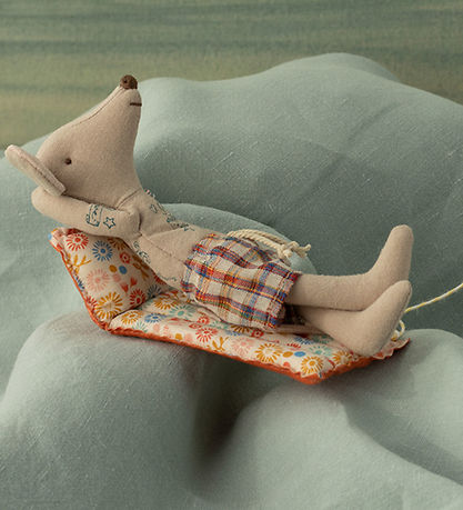 Maileg Strand-mus m. Luftmadras - Far Mus - Blomster