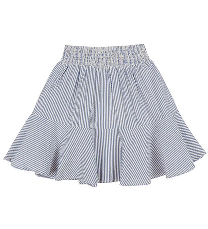 GANT Nederdel - Striped Seersucker - Rich Blue