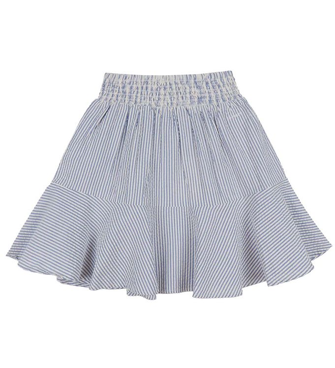 GANT Nederdel - Striped Seersucker - Rich Blue