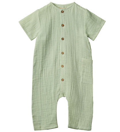 Wheat Summer Romper - Muslin - Alex - Soft Mint