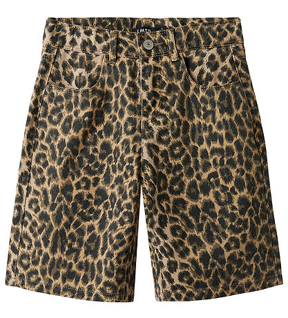 LMTD Shorts - NlfLeo - Silver Mink/Leopard