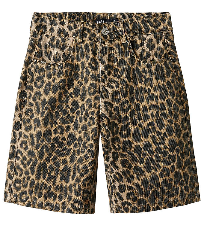 LMTD Shorts - NlfLeo - Silver Mink/Leopard