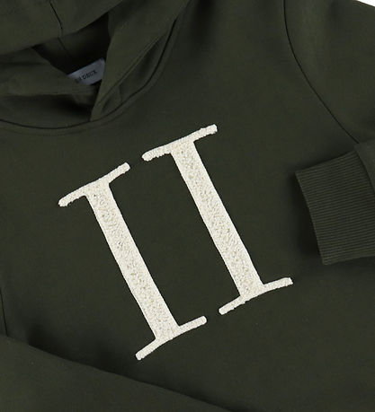 Les Deux Hættetrøje - Encore Bouclé - Forest Green/Ivory