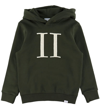 Les Deux Hættetrøje - Encore Bouclé - Forest Green/Ivory