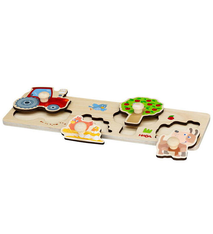 HABA Puslespil - 4 Brikker - Træ - Gård