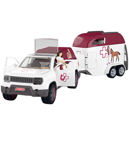Schleich Horse Club - Mobil Dyrelæge m. Trailer - 42704 - 90 Del