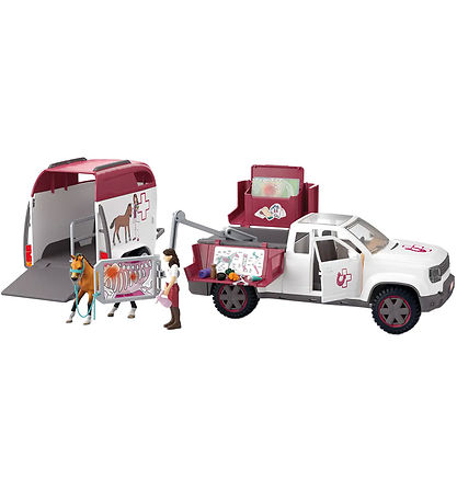 Schleich Horse Club - Mobil Dyrelæge m. Trailer - 42704 - 90 Del