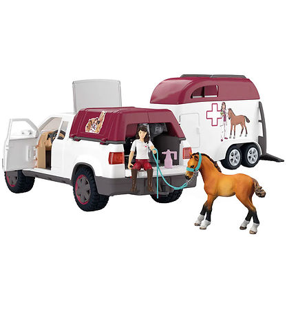 Schleich Horse Club - Mobil Dyrelæge m. Trailer - 42704 - 90 Del