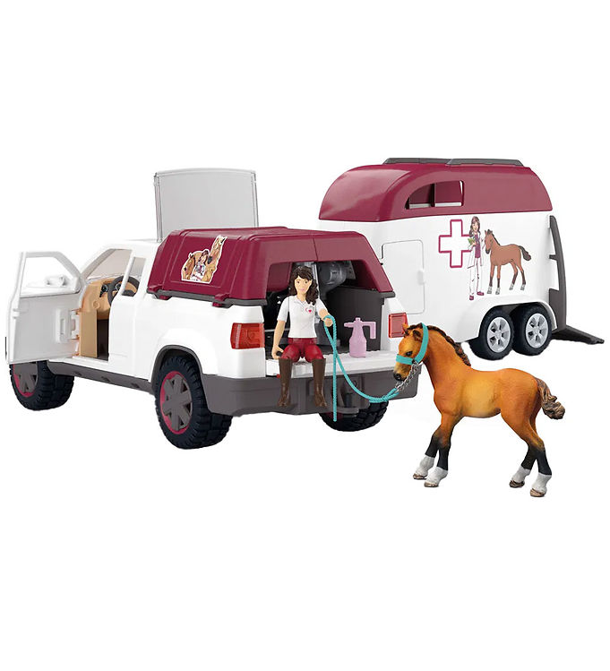 Schleich Horse Club - Mobil Dyrelæge m. Trailer - 42704 - 90 Del