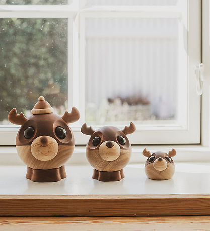 FableWood Pick-Me-Up Rensdyr - Kaj - 4 cm - Natur