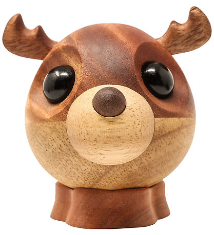 FableWood Pick-Me-Up Rensdyr - Rolf - 9 cm - Natur