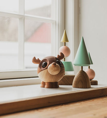 FableWood Pick-Me-Up Rensdyr - Svend - 12 cm - Natur