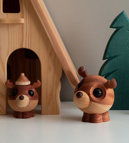 FableWood Pick-Me-Up Rensdyr - Svend - 12 cm - Natur