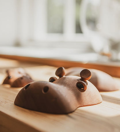 FableWood Flodhest - Rosa - 4 cm - Natur