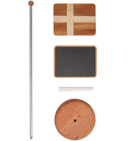 FableWood Magnetisk Bordflag m. Tavle - H. 30 cm - Natur/Stål FableWood Magnetisk Bordflag m. Tavle - H. 30 cm - Natur/Stål