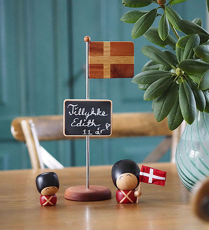 FableWood Magnetisk Bordflag m. Tavle - H. 30 cm - Natur/Stål FableWood Magnetisk Bordflag m. Tavle - H. 30 cm - Natur/Stål