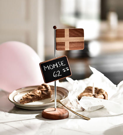 FableWood Magnetisk Bordflag m. Tavle - H. 30 cm - Natur/Stål FableWood Magnetisk Bordflag m. Tavle - H. 30 cm - Natur/Stål