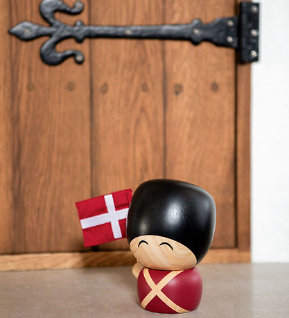 FableWood Garder - Valdemar - 17 cm - Natur/Rød/Sort FableWood Garder - Valdemar - 17 cm - Natur/Rød/Sort