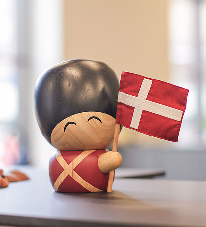 FableWood Garder - Valdemar - 17 cm - Natur/Rød/Sort