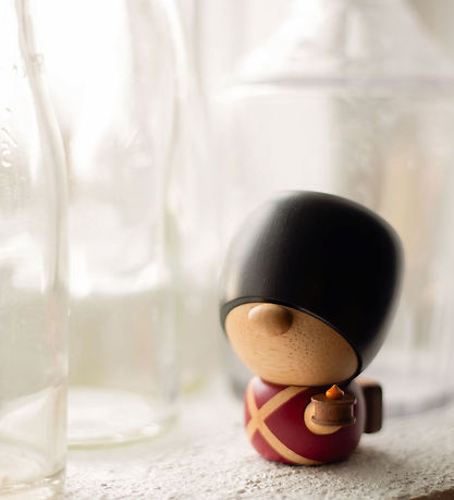 FableWood H.C. Andersen - Fyrtøjet - 8 cm - Natur/Rød/Sort