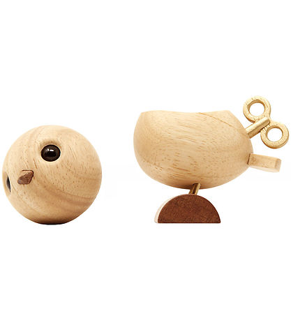 FableWood H.C. Andersen - Nattergalen - 8 cm - Natur/Guld