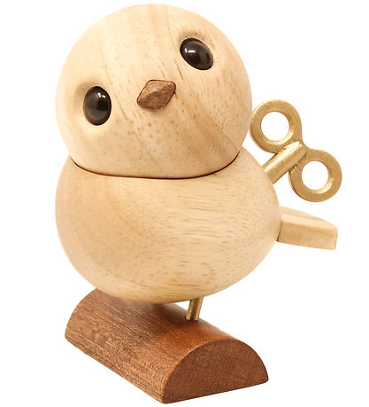 FableWood H.C. Andersen - Nattergalen - 8 cm - Natur/Guld