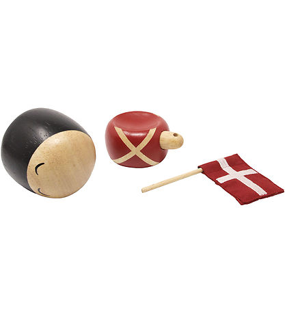 FableWood Garder - Henrik - 9 cm - Natur/Rød/Sort