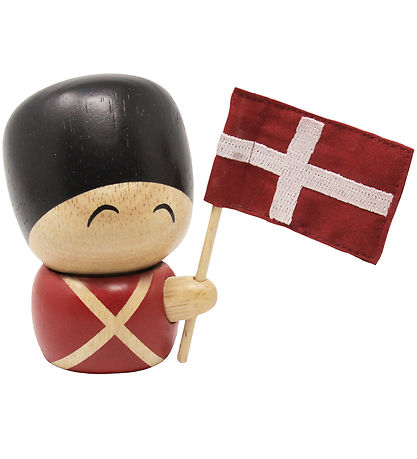 FableWood Garder - Henrik - 9 cm - Natur/Rød/Sort FableWood Garder - Henrik - 9 cm - Natur/Rød/Sort