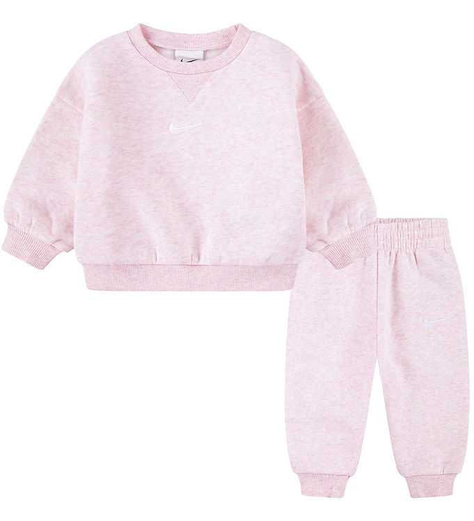 Nike Sweatsæt - Sweatshirt/Sweatpants - Pink Foam Heather