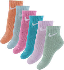 Nike Ankelstrømper - Cushioned - Dri-Fit - 6 pak - Multifarvet Nike Ankelstrømper - Cushioned - Dri-Fit - 6 pak - Multifarvet