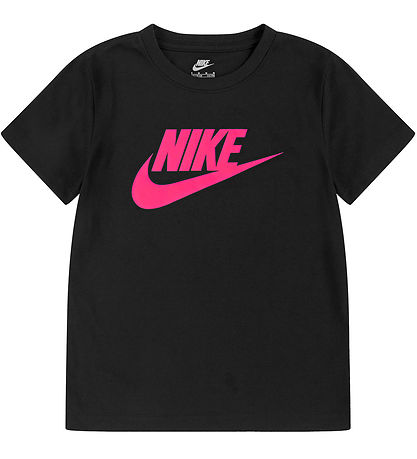 Nike Shortssæt - T-shirt/Shorts - Hyper Pink/Black Nike Shortssæt - T-shirt/Shorts - Hyper Pink/Black