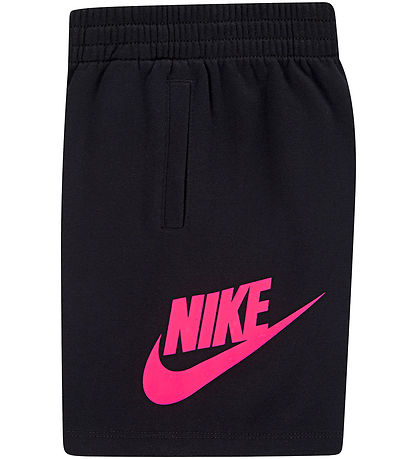 Nike Shortssæt - T-shirt/Shorts - Hyper Pink/Black Nike Shortssæt - T-shirt/Shorts - Hyper Pink/Black