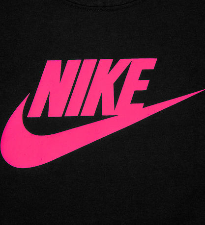 Nike Shortssæt - T-shirt/Shorts - Hyper Pink/Black Nike Shortssæt - T-shirt/Shorts - Hyper Pink/Black