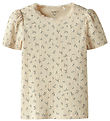 Name It T-shirt - Rib - NmfHoise - Sun Kiss m. Blomster