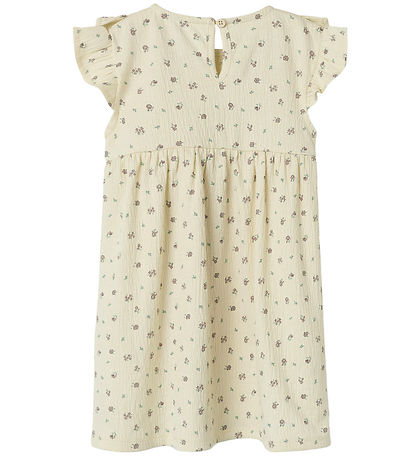 Robe Name It - NmfJannis - Fleurs blanchies Sable av.