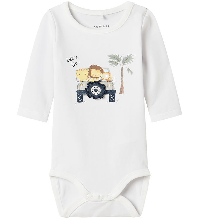 Name It Body l/æ - NbmHollow - Bright White m. Print