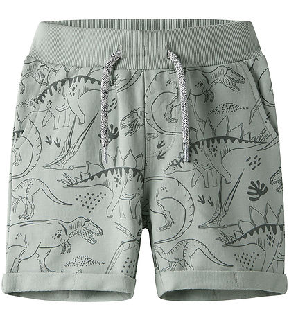 Name It Sweatshorts - NmmVermo - Aqua Gray/Tone Dino