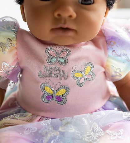 Tiny Treasures Dukke m. Sort Krøllet Hår - Butterfly/Rainbow Tiny Treasures Dukke m. Sort Krøllet Hår - Butterfly/Rainbow